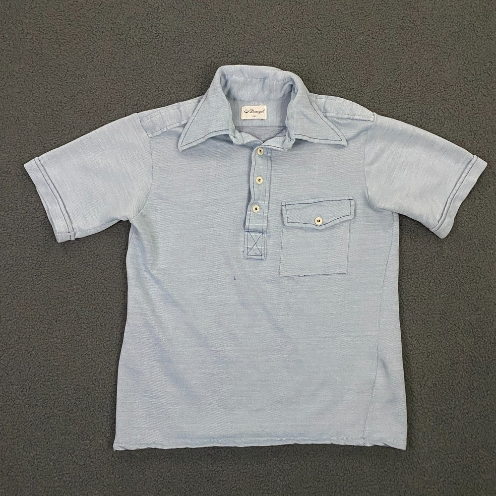 VTG 70s Donegal Polo Shirt Mens Medium Slim Fit Crop Knit Dagger Colla Retro